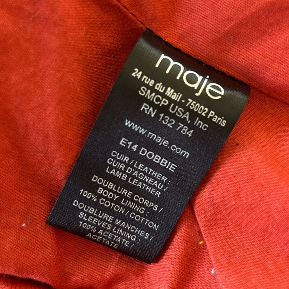 Maje Leather Jacket - Picture 5 of 7
